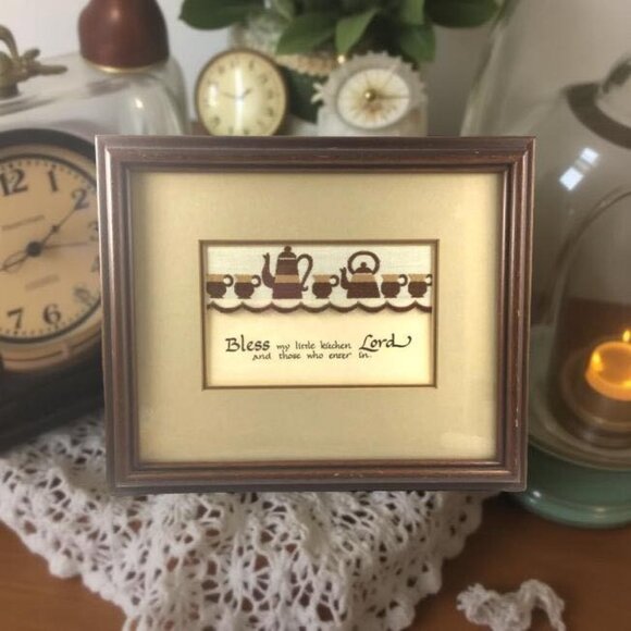 1970s Hallmark Kitchen Prayer Framed Art - Picture 8 of 8